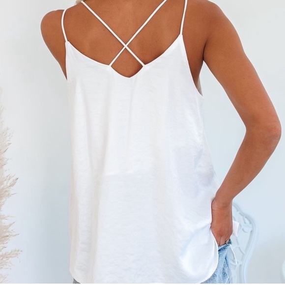 VICI Groupie embellished strappy tank-Ivory - Picture 3 of 4